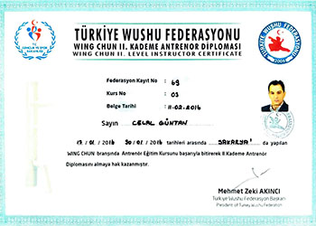 2. Kademe Wing Tsun Antrenor